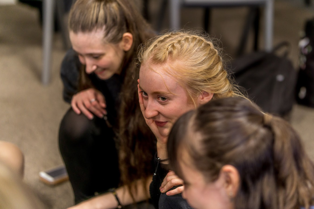 Students sitting 